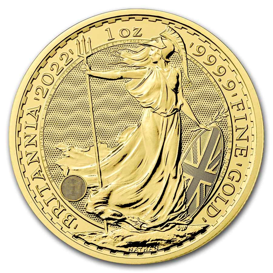 2022 1 oz Gold Britannia .9999 Gold Coin BU