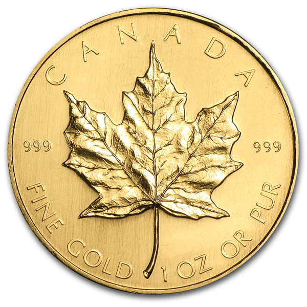 2021 1 oz Canada Maple Leaf .9999 Gold Coin BU