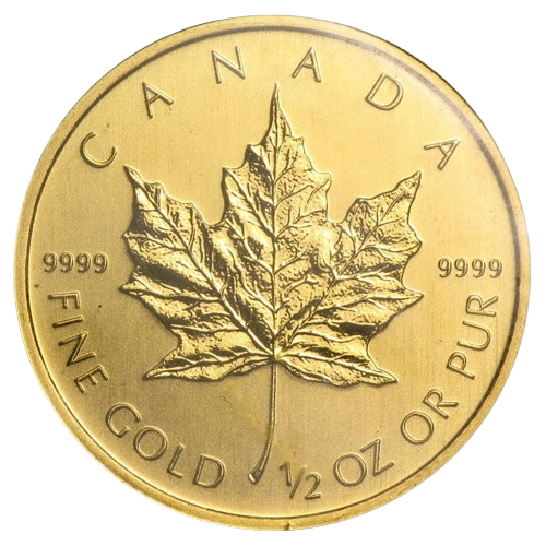 2021 1/2 oz Canada Maple Leaf .9999 Gold Coin BU